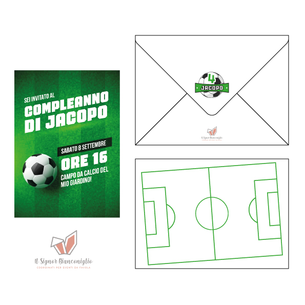 Il Signor Bianconiglio |  Calcio Invito Compleanno Calcio