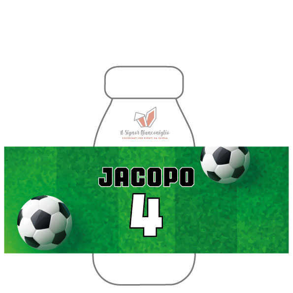 Il Signor Bianconiglio |  Calcio Confezione 10 Etichette per succhi Calcio
