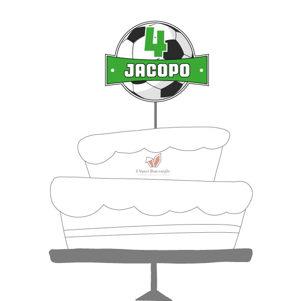 Il Signor Bianconiglio |  Cake Topper Cake topper Calcio