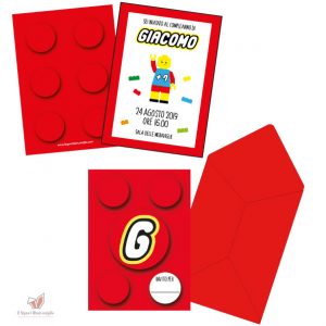 Il Signor Bianconiglio |  Inviti Invito Compleanno Lego