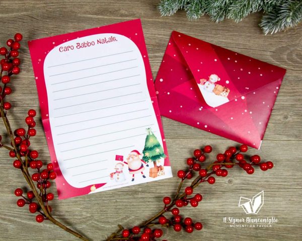 Il Signor Bianconiglio |  Idee Regalo Letterina per Babbo Natale (Rosso)