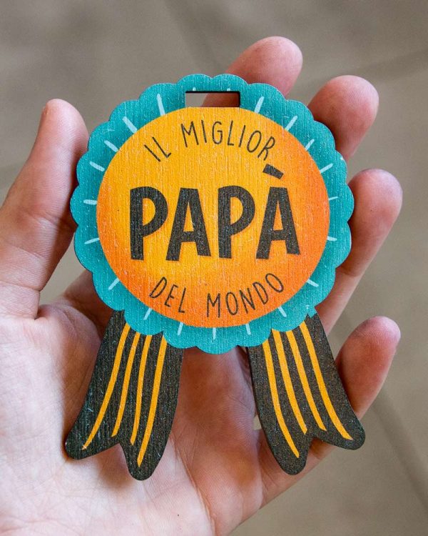 Il Signor Bianconiglio |  Festa del papà Medaglia “Miglior Papà del mondo”