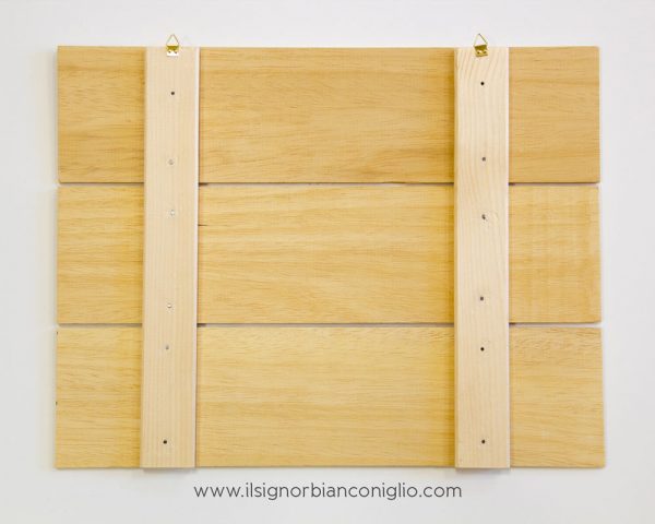 Il Signor Bianconiglio |  Cornici personalizzate Pannello a listelli in legno con foto