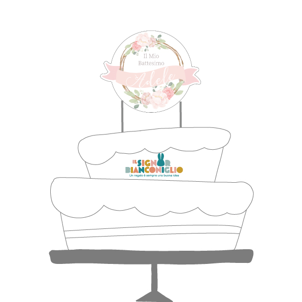 Il Signor Bianconiglio |  Cake topper Battesimo e Cerimonia Cake topper Romantico