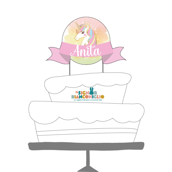 Il Signor Bianconiglio |  Cake Topper Cake topper Unicorno