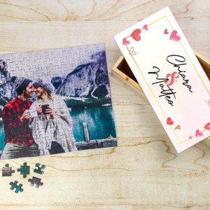 puzzle foto personalizzata con scatola Love idea regalo san valentino