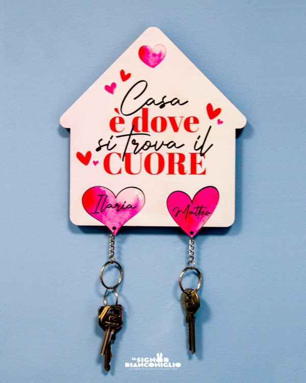 Appendichiavi personalizzato con Nomi Love idea regalo san valentino