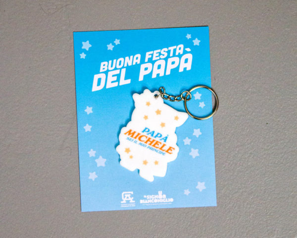 Il Signor Bianconiglio |  Festa del papà Portachiavi Principe – Idea Regalo festa del papà