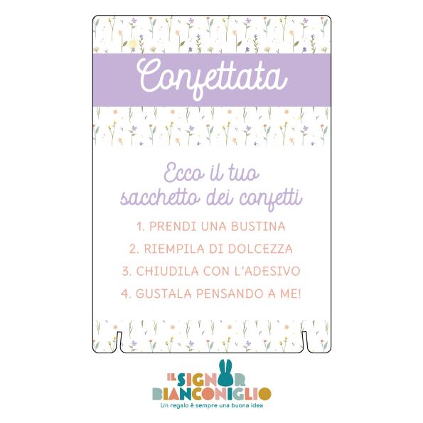 Il Signor Bianconiglio |  Pannello Confettata Pannello Confettata Fiori di Campo
