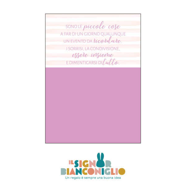 Il Signor Bianconiglio |  Bomboniera / Ricordino Battesimi e Cerimonie Calamita in legno con cartoncino Orsetto rosa nome – Bomboniera segnaposto battesimo