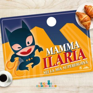 tovaglietta cat woman personalizzata con nome mamma - Idea Regalo Mamma Festa della mamma