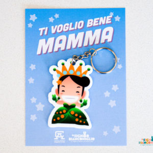 Portachiavi principessa mora personalizzato con nome mamma - Idea Regalo Mamma Festa della mamma