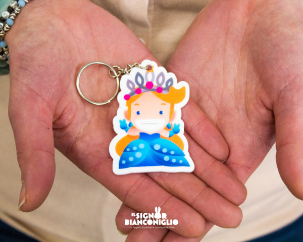 Il Signor Bianconiglio |  Festa della Mamma Portachiavi Principessa Bionda personalizzato con nome mamma – Idea Regalo Mamma