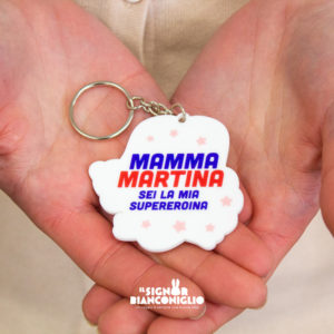 Portachiavi wonder woman personalizzato con nome mamma - Idea Regalo Mamma Festa della mamma