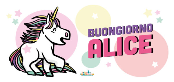 Il Signor Bianconiglio |  Regali per Bambini Tazza personalizzata Unicorno