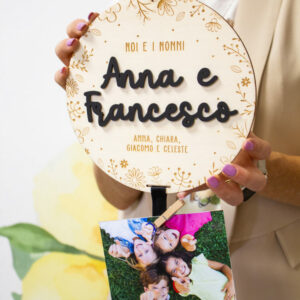 Cerchio Portafoto personalizzato con nomi - Idea Regalo Festa dei Nonni