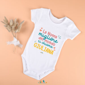 Body neonato personalizzato con nome Nonna - Idea Regalo Festa dei Nonni