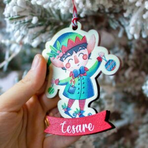 Pallina di Natale Elfo personalizzata con nome - idea regalo Natale